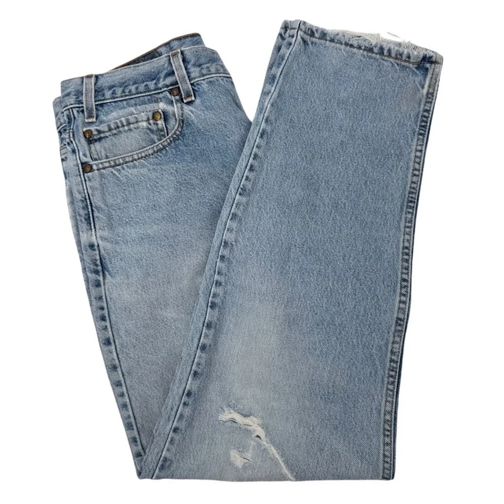 Vintage Y2K‎ Mens 36x30 Levis 540 Relaxed Fit Distressed Light Wash Jeans Denim
